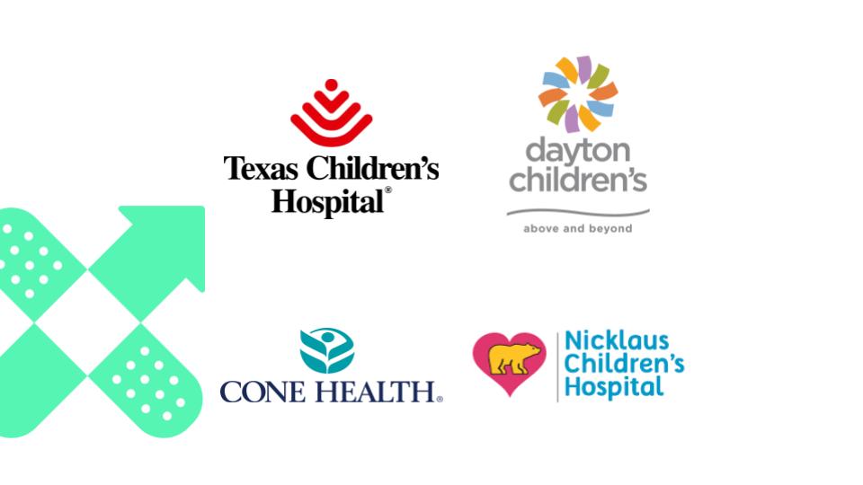 Texas Children's Hospital - Dayton Children's - Above and beyond - Cone Health - Nicklaus Children's Hospital - composite logo