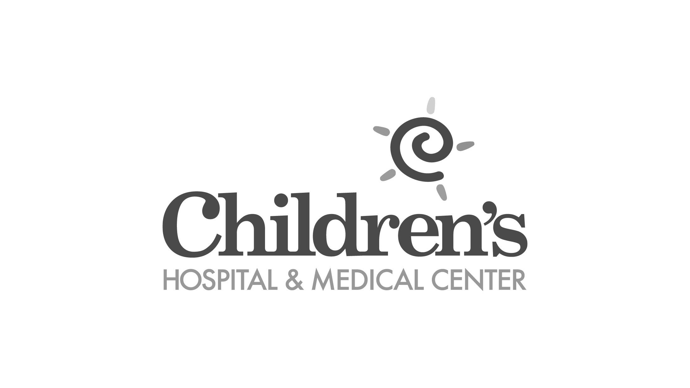 Children's hospital & medical center logo with Sun icon