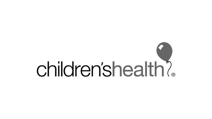 Children's health logo with balloon